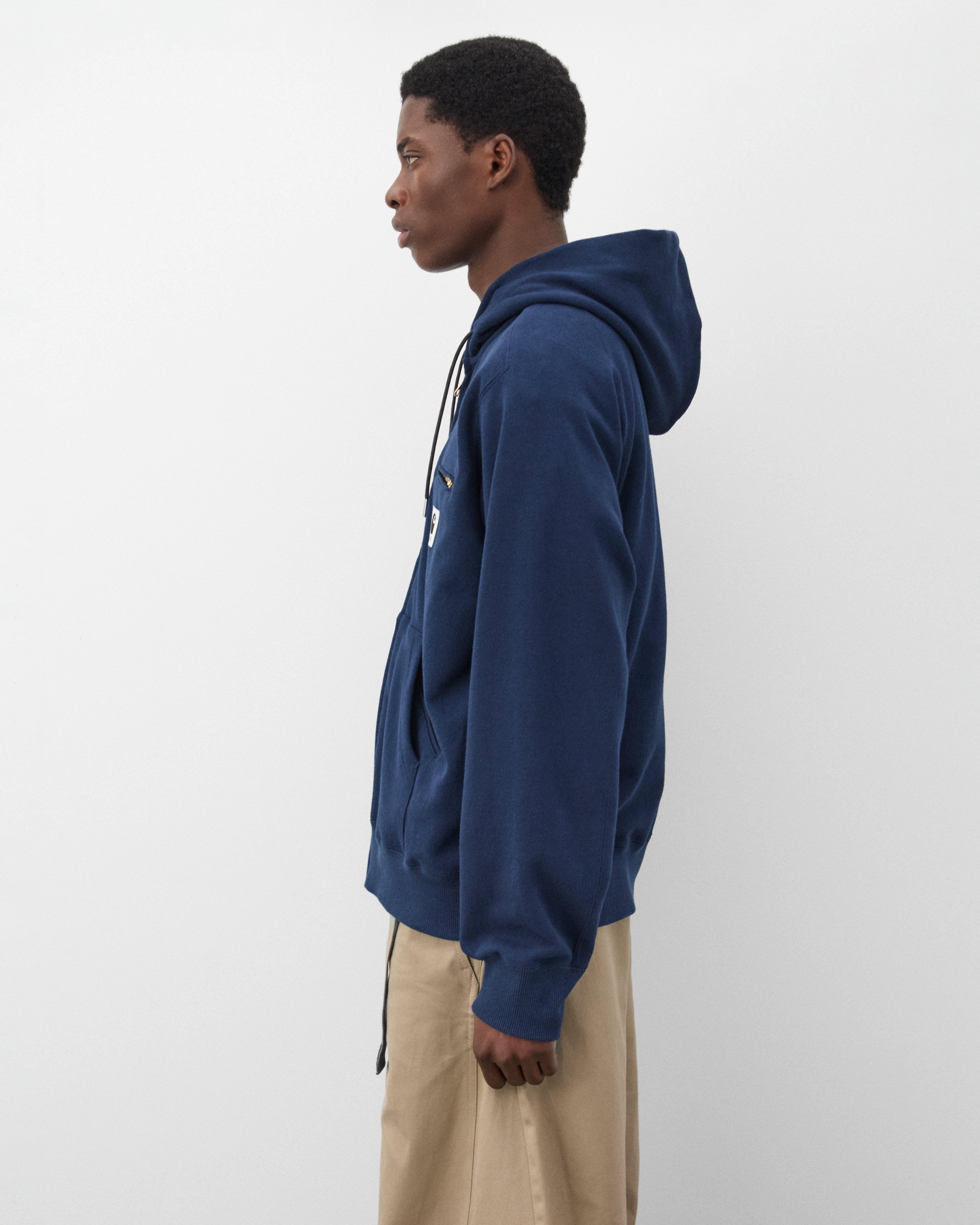 Sacai: Men's Carhartt WIP Cotton Jersey Hoodie (Navy) | Dover
