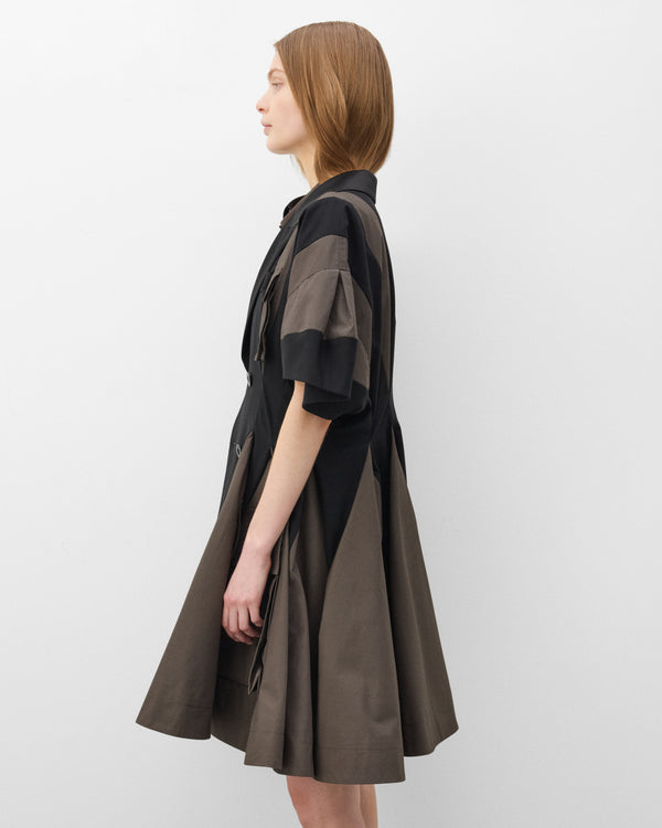 Sacai - Women's Wool Suiting Dress - (Navy/Green)
