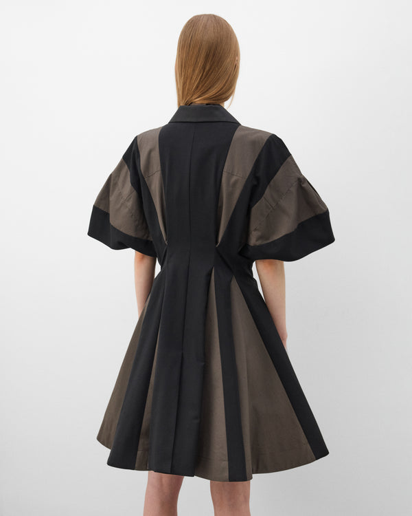 Sacai - Women's Wool Suiting Dress - (Navy/Green)