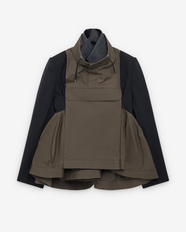 Sacai - Women's Wool Suiting Jacket - (Olive/Black)