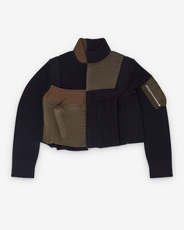 Sacai  - Women's Nylon Twill X Knit Blouson - (Multi)