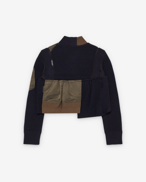Sacai  - Women's Nylon Twill X Knit Blouson - (Multi)