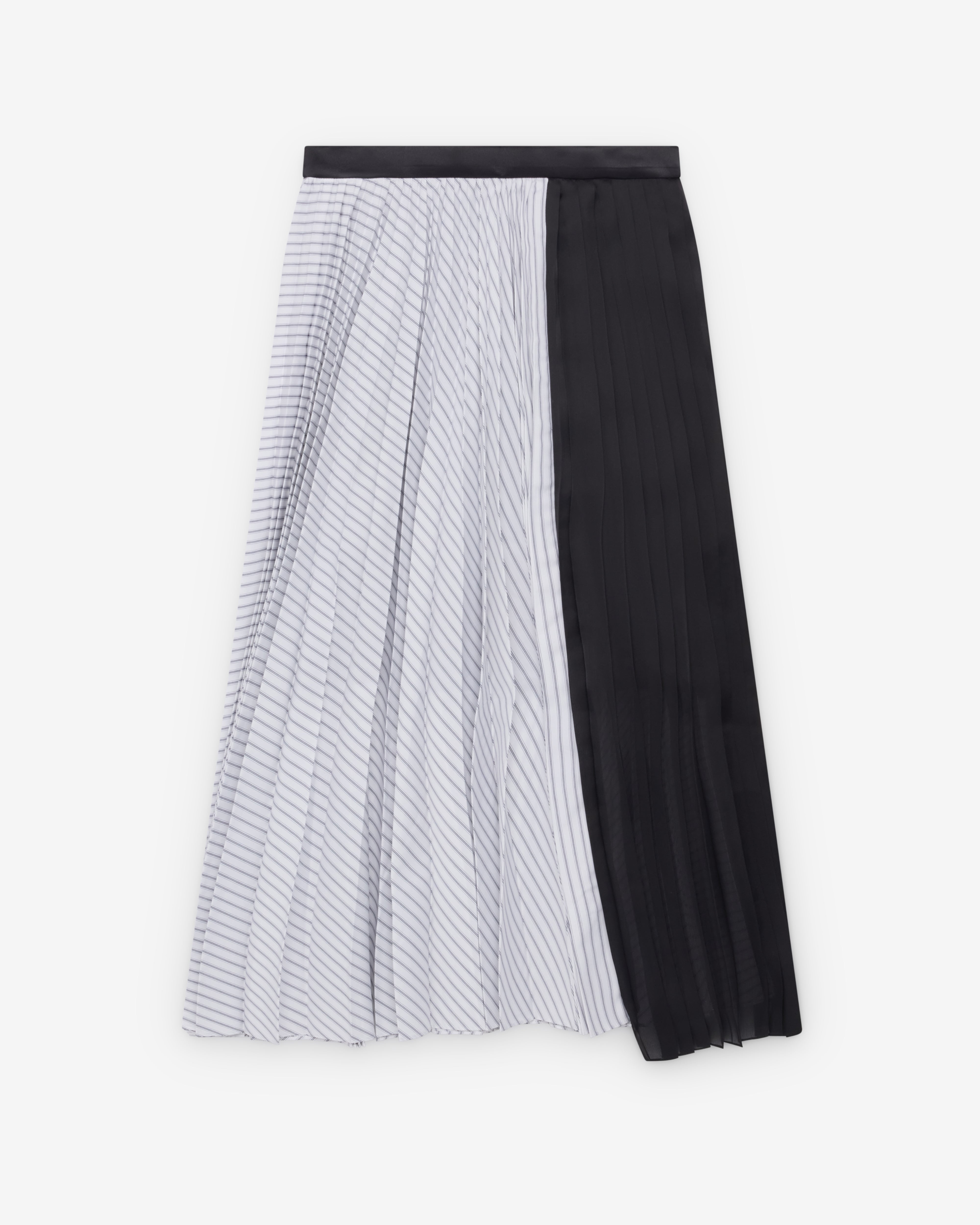 Sacai : Women's Poplin Skirt (White/Black) | Dover Street Market