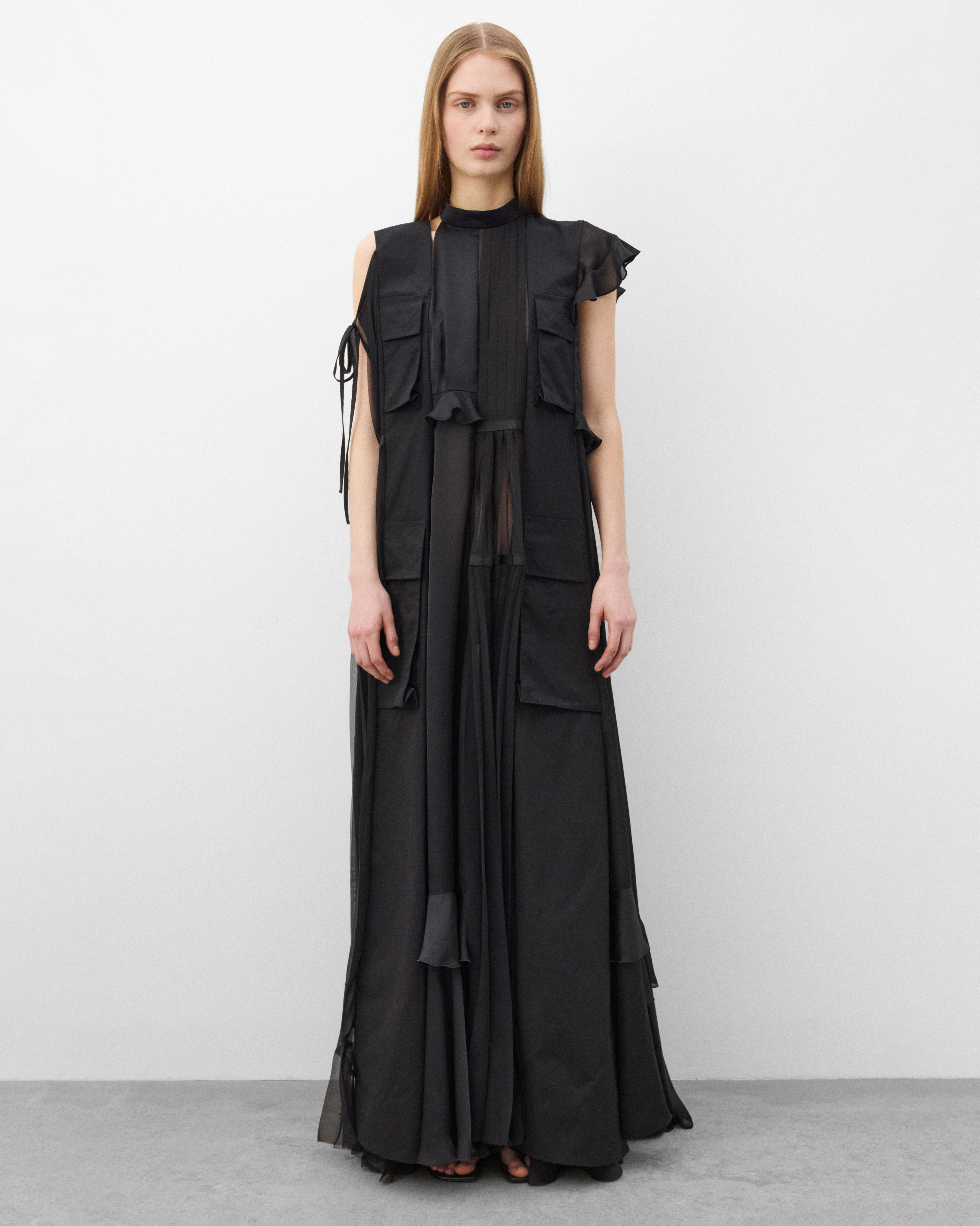 Sacai : Women's Fabric Mix Dress (Black) | Dover Street Market London