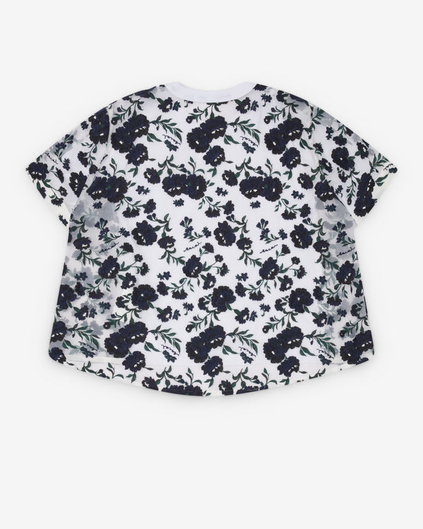 Sacai  - Women's Floral T-Shirt - (White/Black)