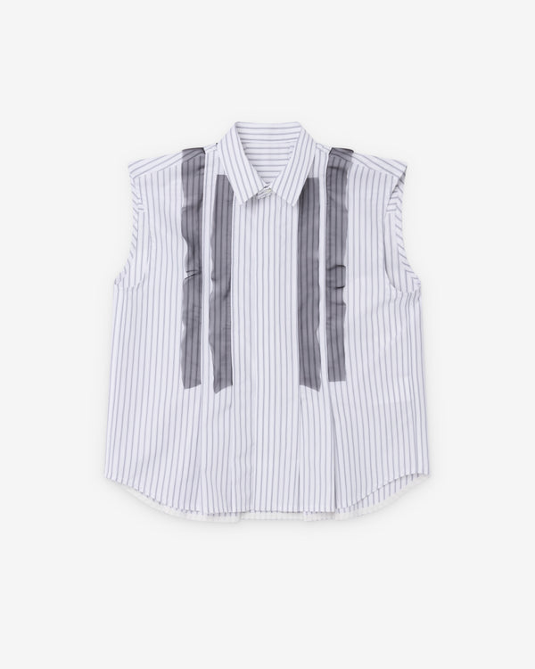 Sacai  - Women's Poplin Shirt - (Off White Stripe)