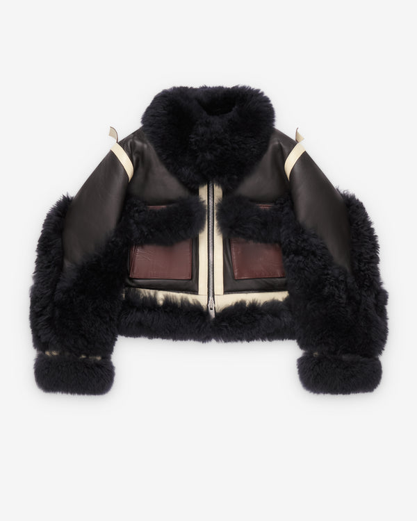 Sacai - Women's Shearling Jacket - (Brown/Black)