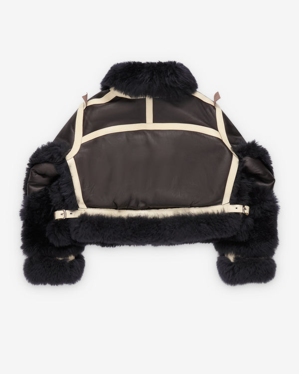 Sacai - Women's Shearling Jacket - (Brown/Black)