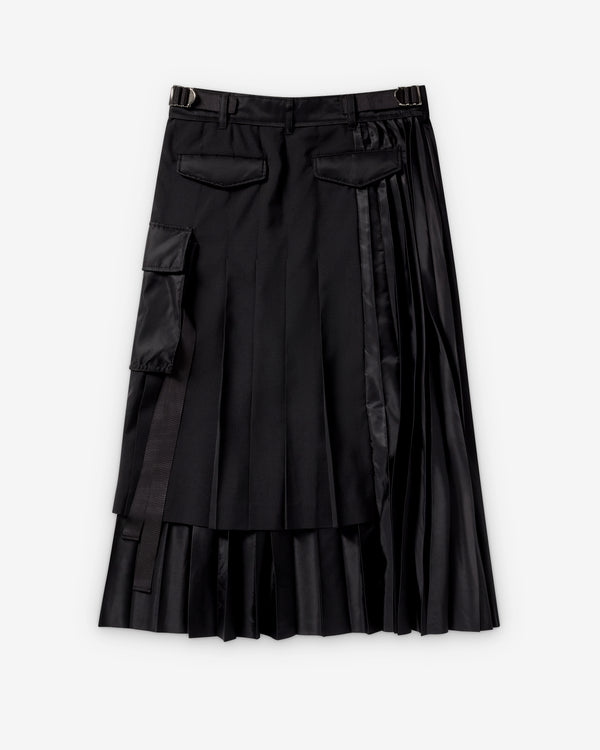 Sacai  - Women's Suiting Twill Skirt - (Black)