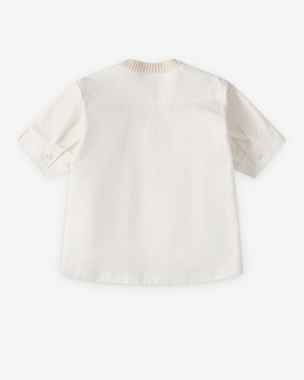 Sacai  - Women's Cotton X Cashmere T-Shirt - (Cream)