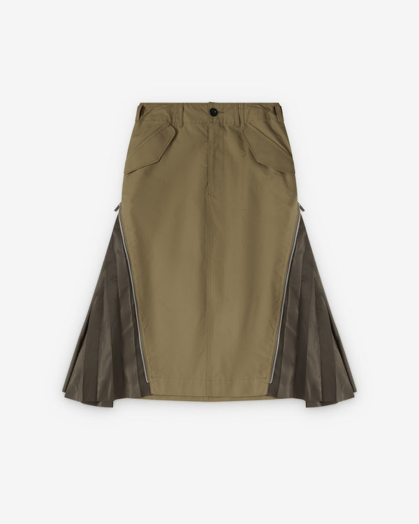 Sacai  - Women's Cotton Weather Skirt - (Khaki/Brown)