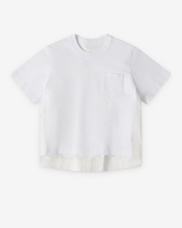 Sacai  - Women's Jersey T-Shirt - (White/Cream)