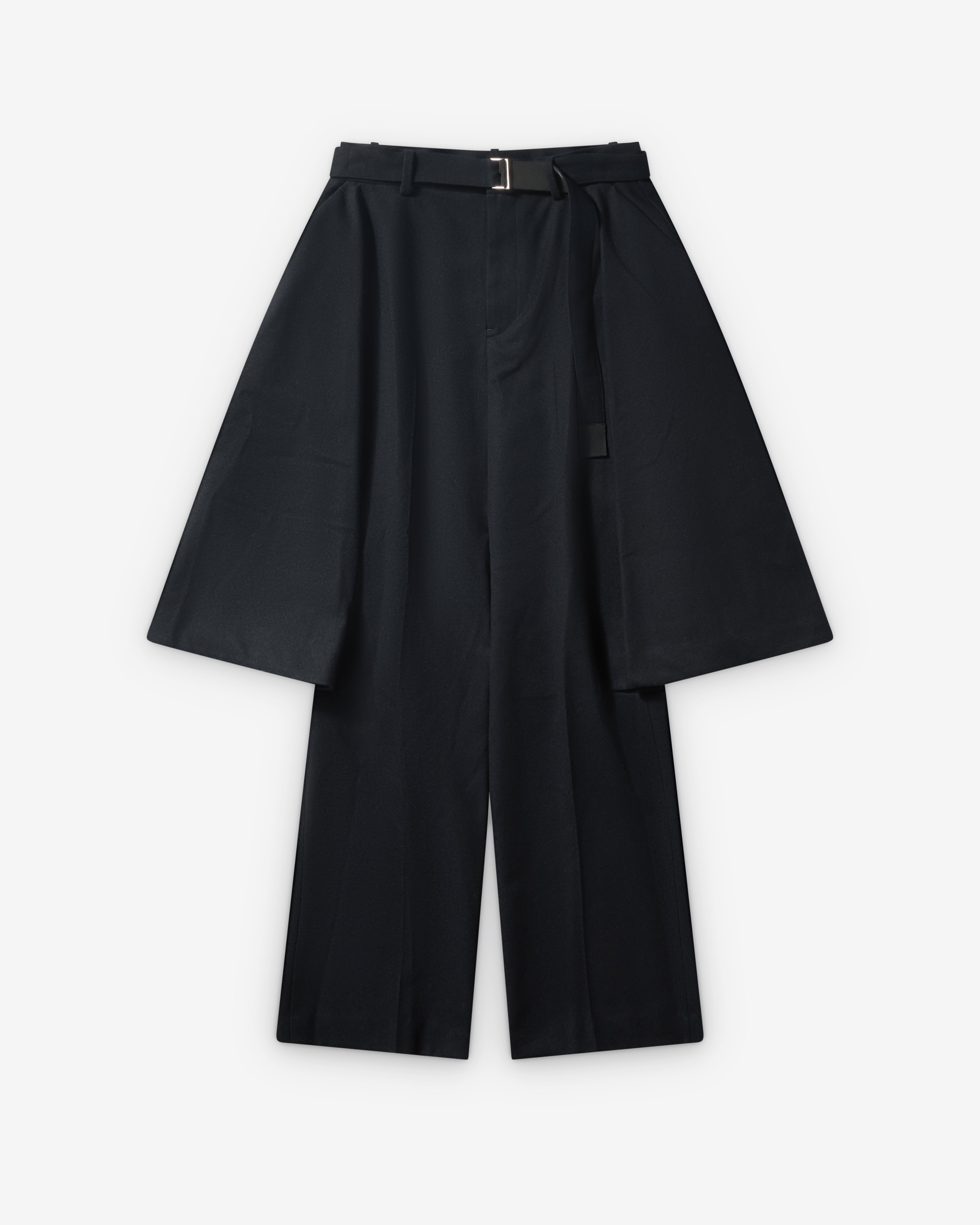 Sacai : Women's Wool Flannel Pants (Black) | Dover Street Market