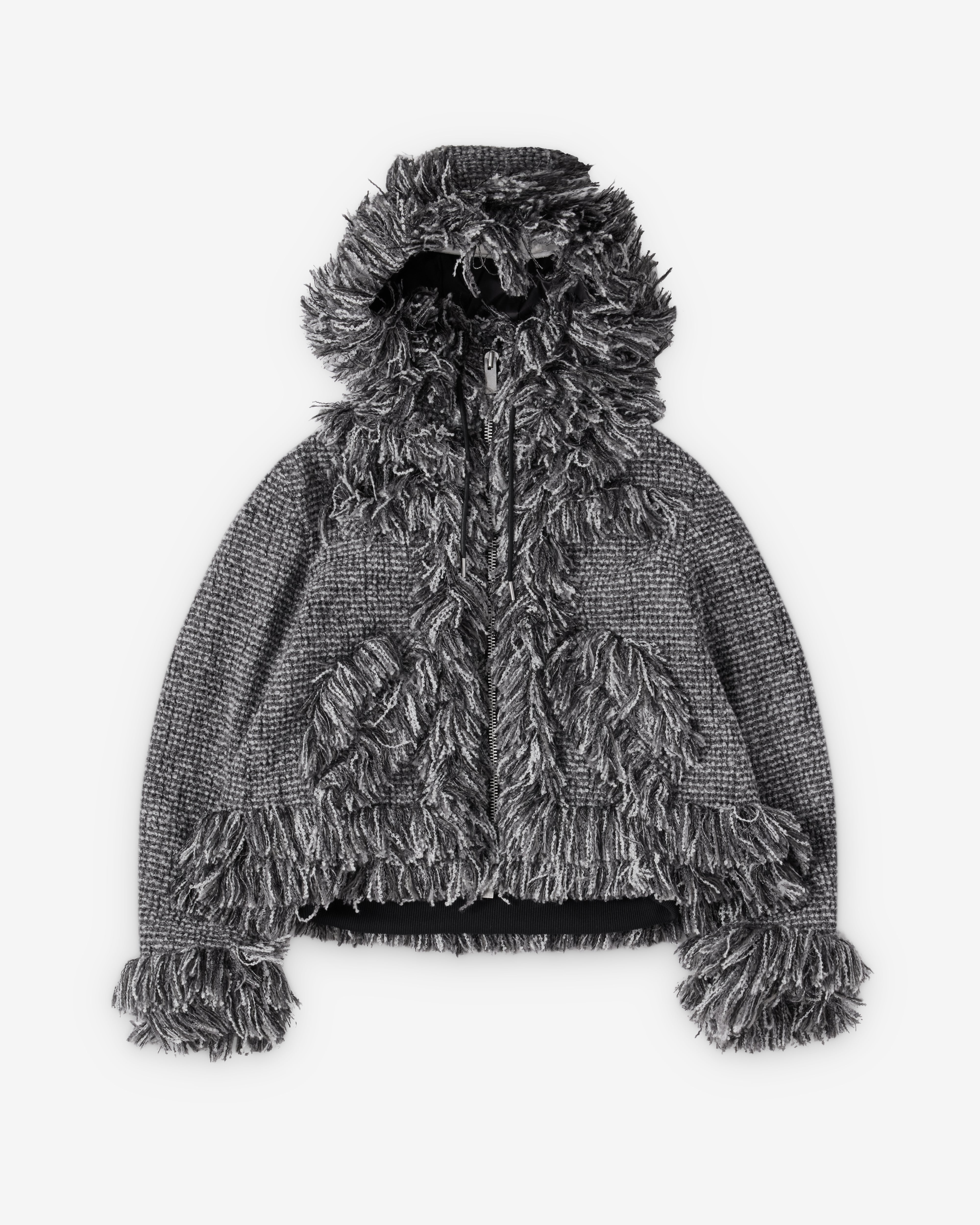 Sacai : Women's Tweed Blouson (Grey) | Dover Street Market London