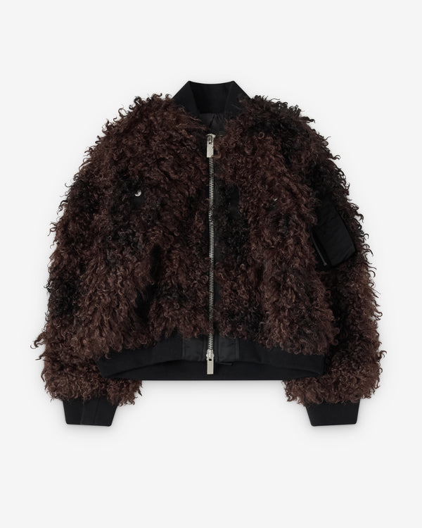 Sacai  - Women's Curly Faux Fur Blouson - (Brown)