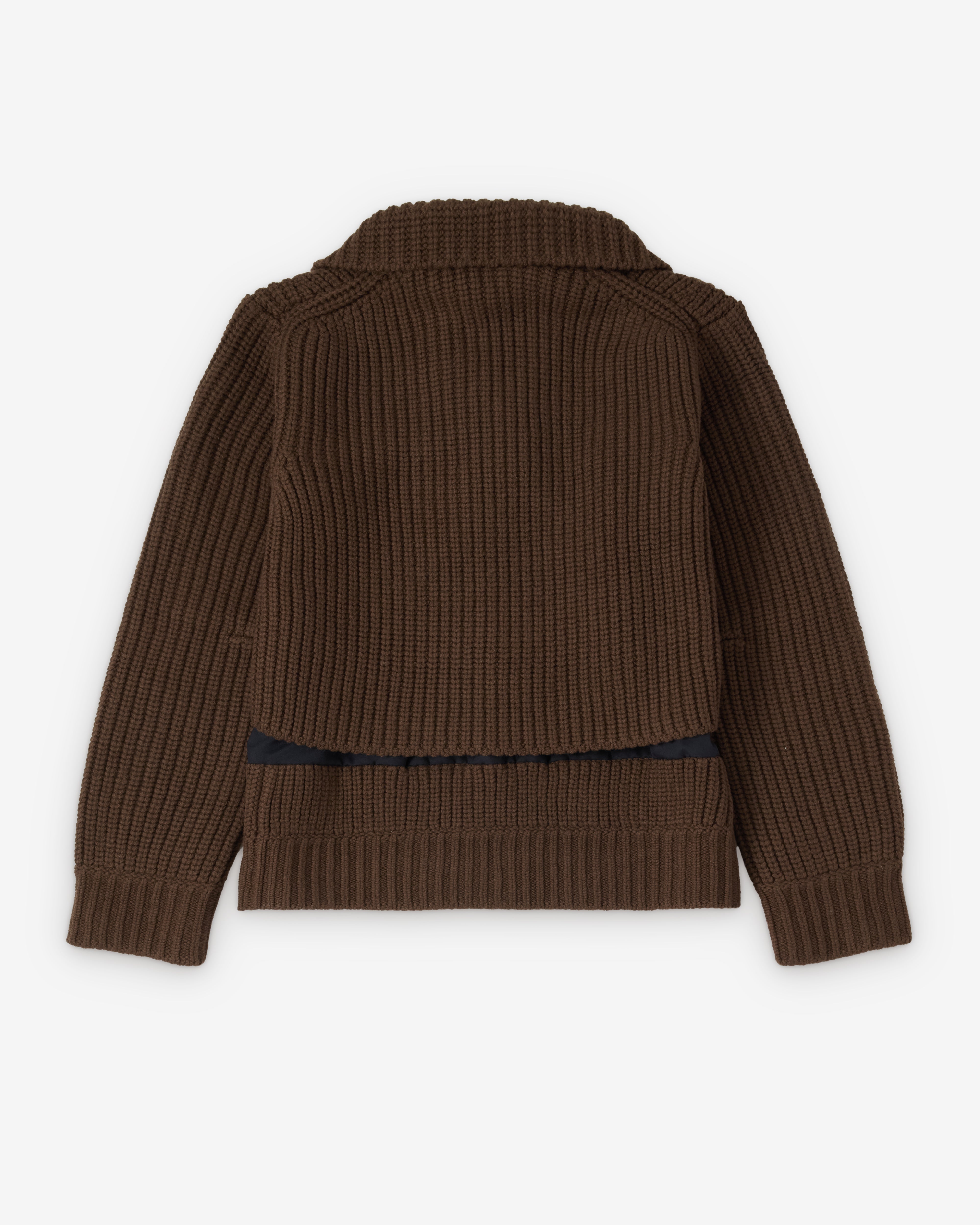 sacai 21AW/Wool Knit Suiting Jacket サイズ1 Sacai : Women's Wool Knit x Suiting Jacket (Khaki) | Dover Street