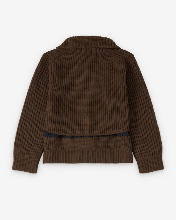 Sacai  - Women's Wool Knit x Suiting Jacket - (Khaki)
