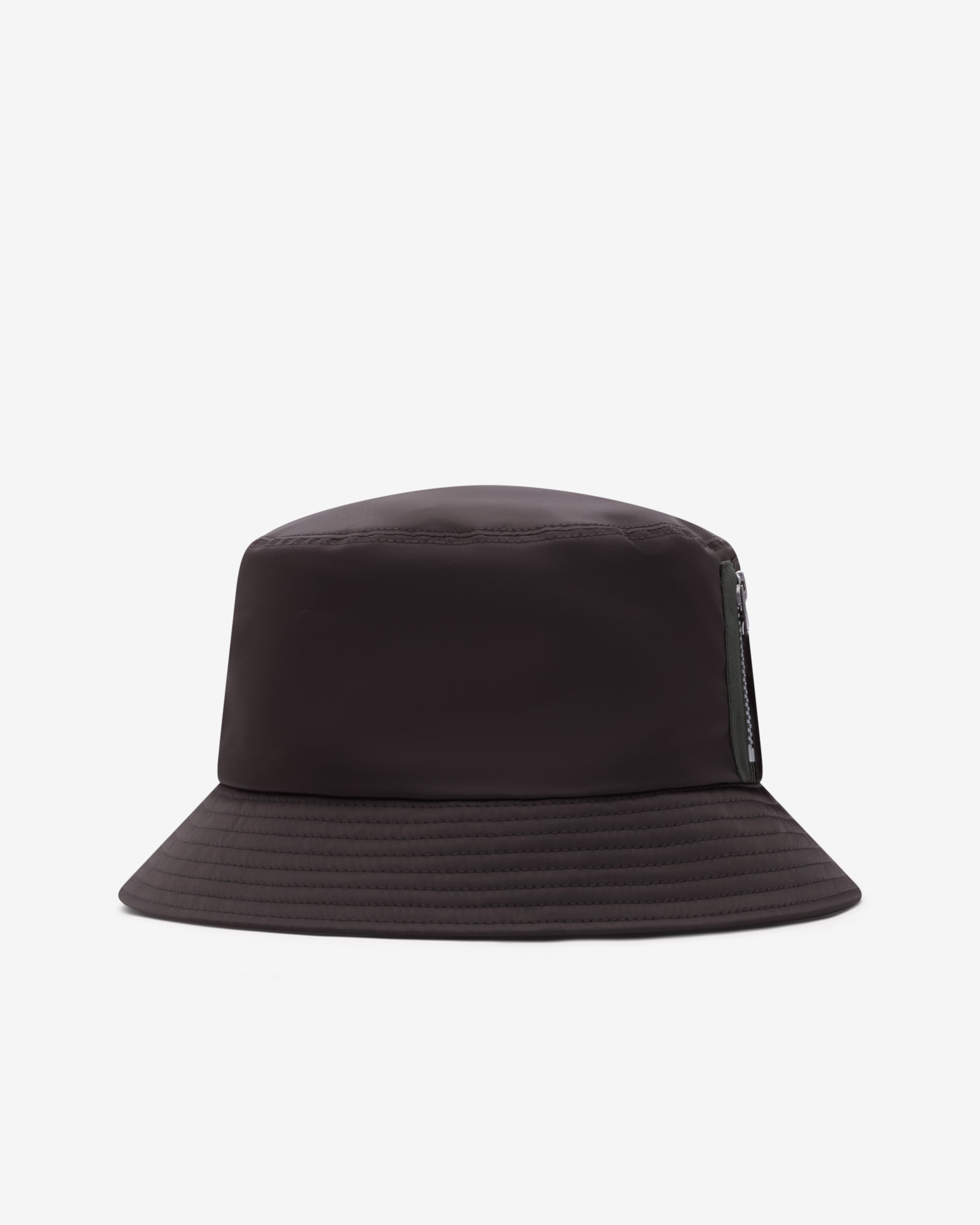 Sacai: Zip Pocket Hat (Khaki/Brown) | Dover Street Market London