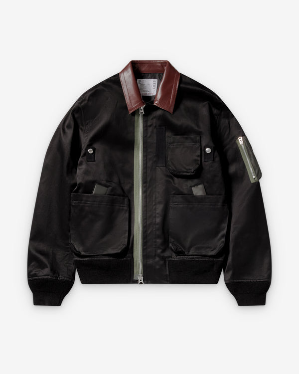 Sacai  - Men's Cotton Bomber - (Black/Brown)