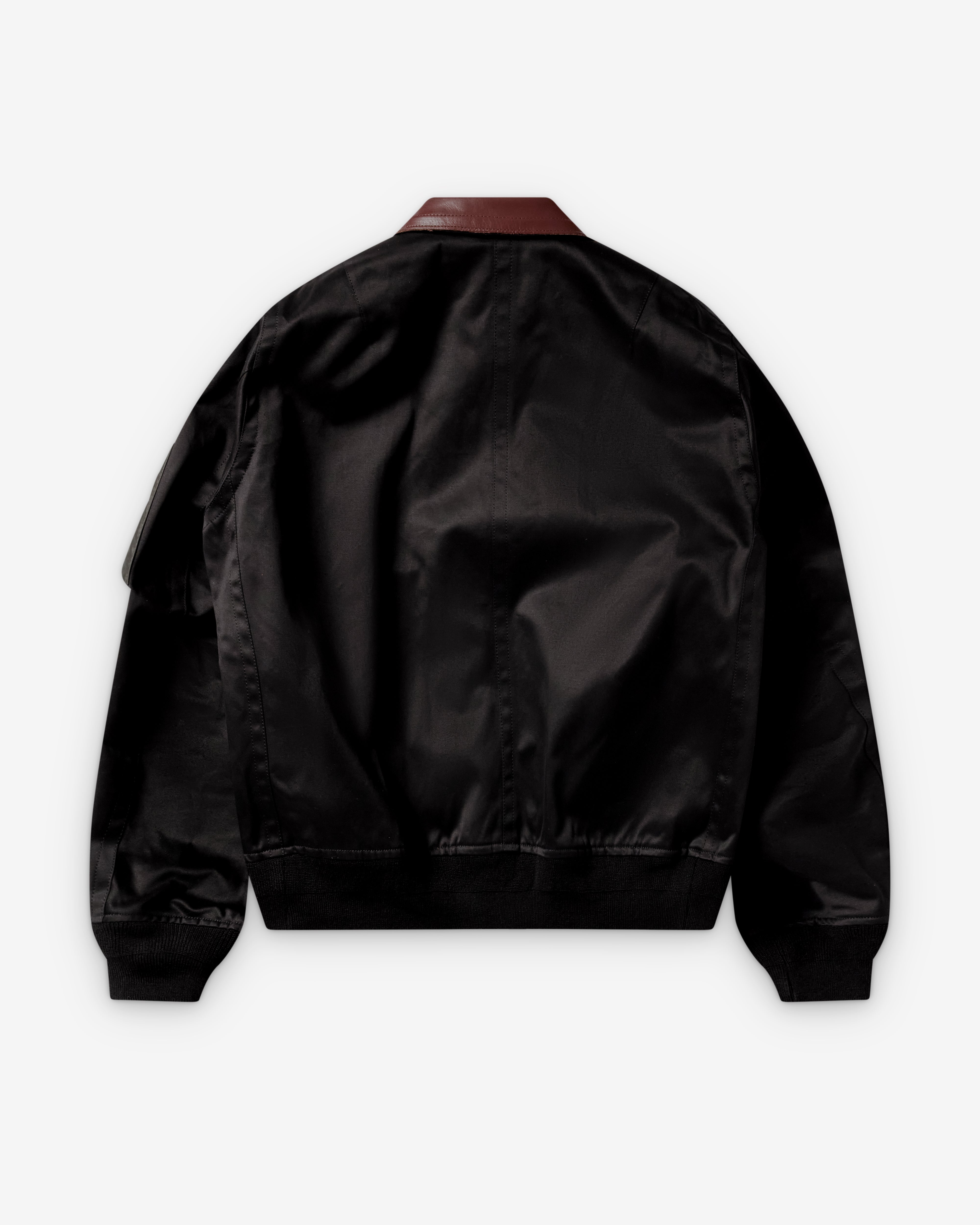 Sacai : Men's Cotton Bomber (Black/Brown) | Dover Street Market London