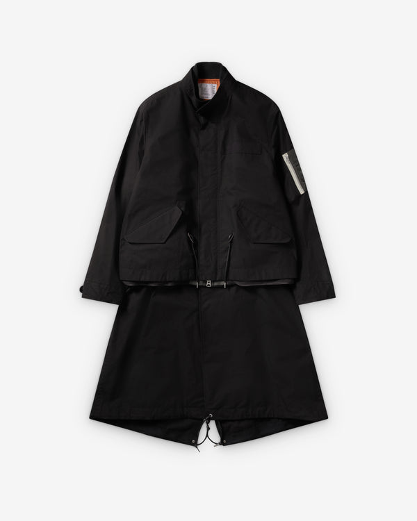 Sacai  - Men's Rip Stop Coat - (Black)
