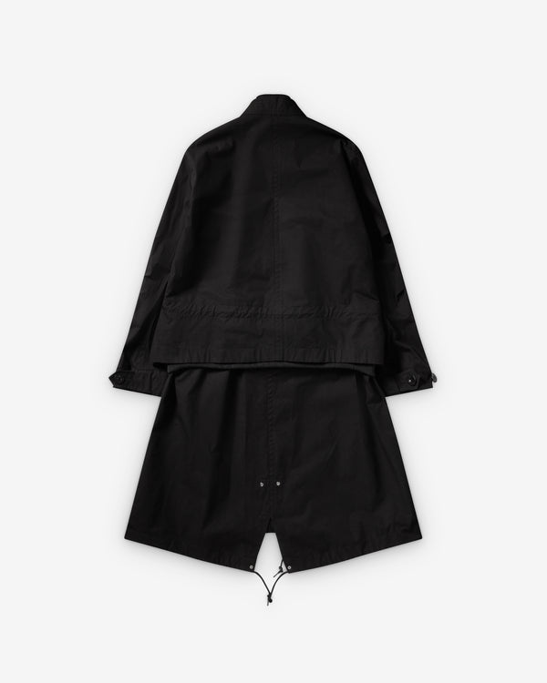 Sacai  - Men's Rip Stop Coat - (Black)