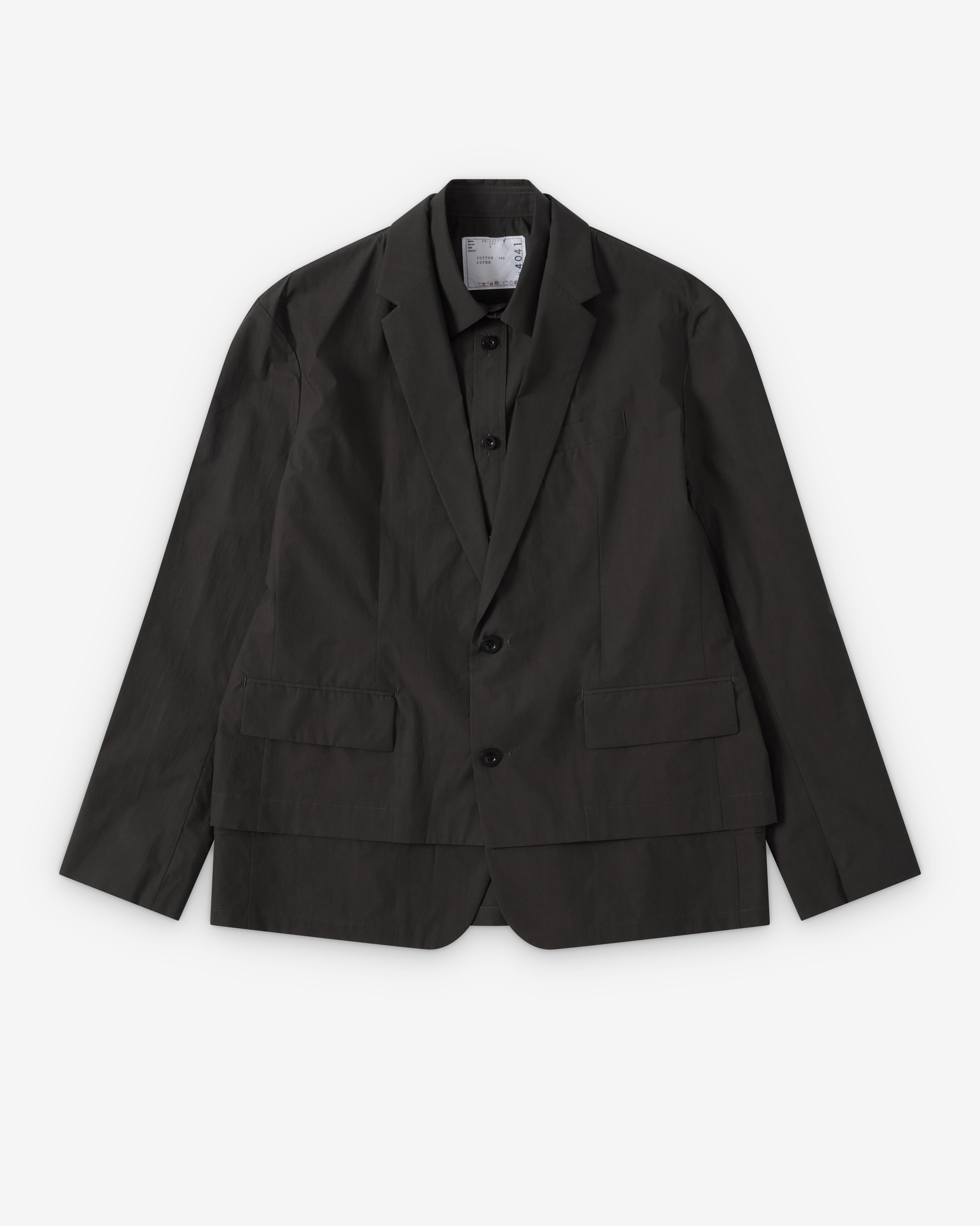 Sacai : Men's Typewriter Jacket (Brown) | Dover Street Market London