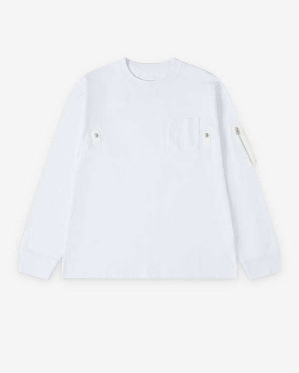 Sacai  - Men's Jersey Long Sleeve T-Shirt - (White)