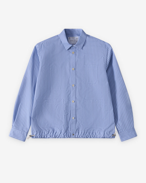Sacai  - Men's Drawstring Poplin Shirt - (Blue)