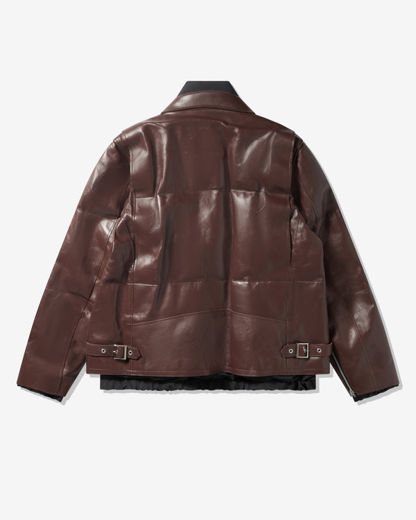 Sacai  - Men's Leather Puffer Blouson - (Brown)
