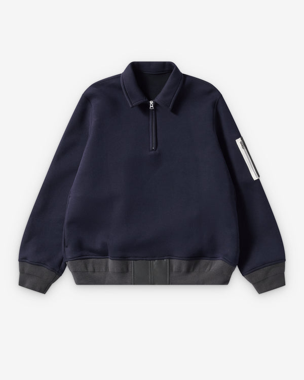 Sacai  - Men's Sponge Sweat Polo Shirt - (Navy)