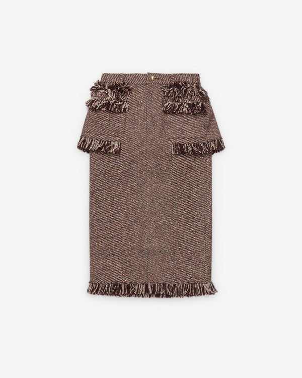 Sacai  - Women's Nep Tweed Skirt - (Brown)