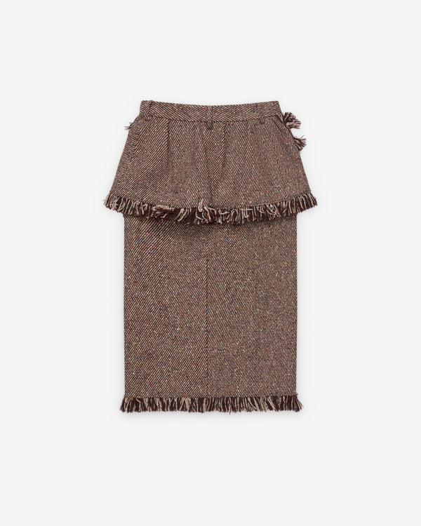 Sacai  - Women's Nep Tweed Skirt - (Brown)