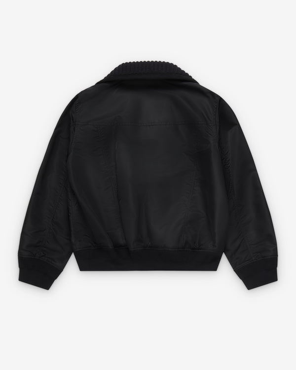 Sacai  - Women's Nylon Twill X Wool Melton Jacket - (Black)