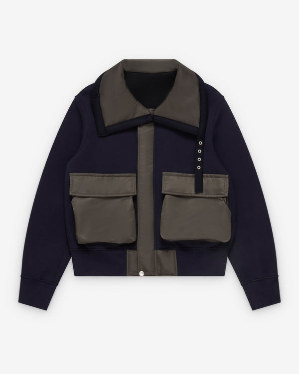 Sacai  - Women's Sponge Sweat Jacket - (Navy/Green)
