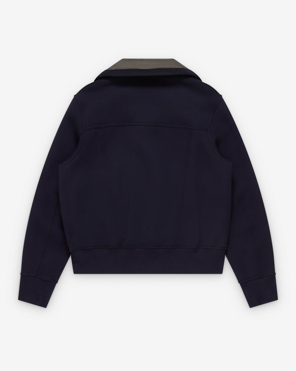 Sacai  - Women's Sponge Sweat Jacket - (Navy/Green)