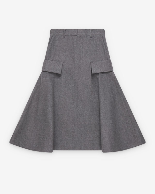 Sacai  - Women's Wool Flannel Skirt - (Grey)