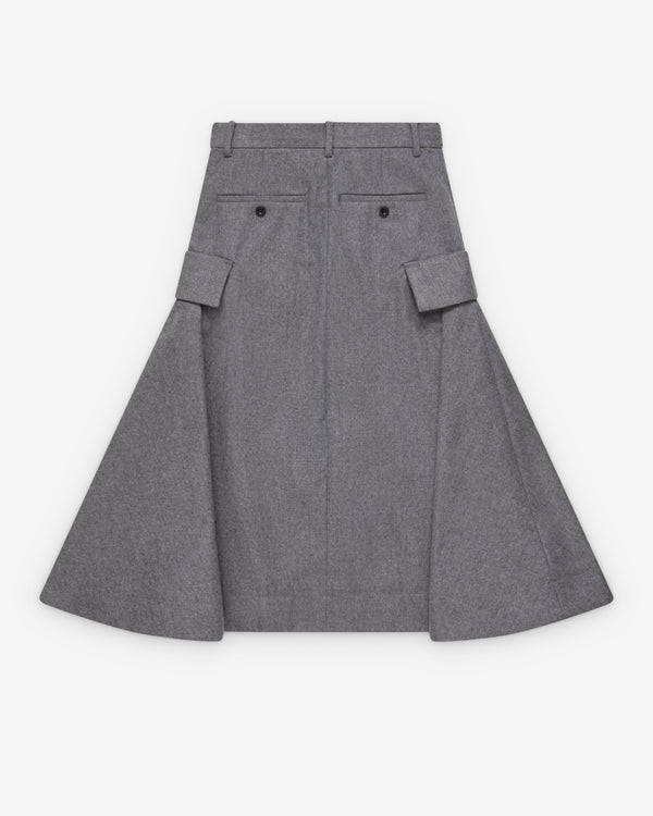 Sacai  - Women's Wool Flannel Skirt - (Grey)