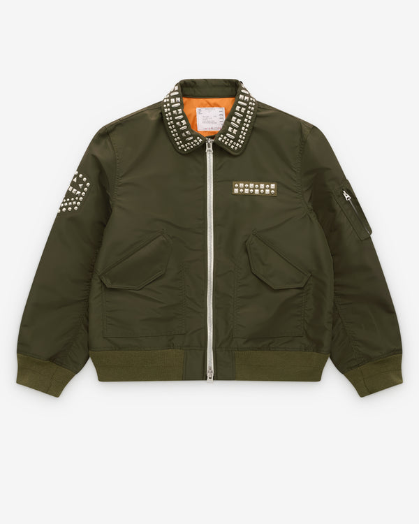 Sacai - Studded Nylon Twill Blouson - (Green)
