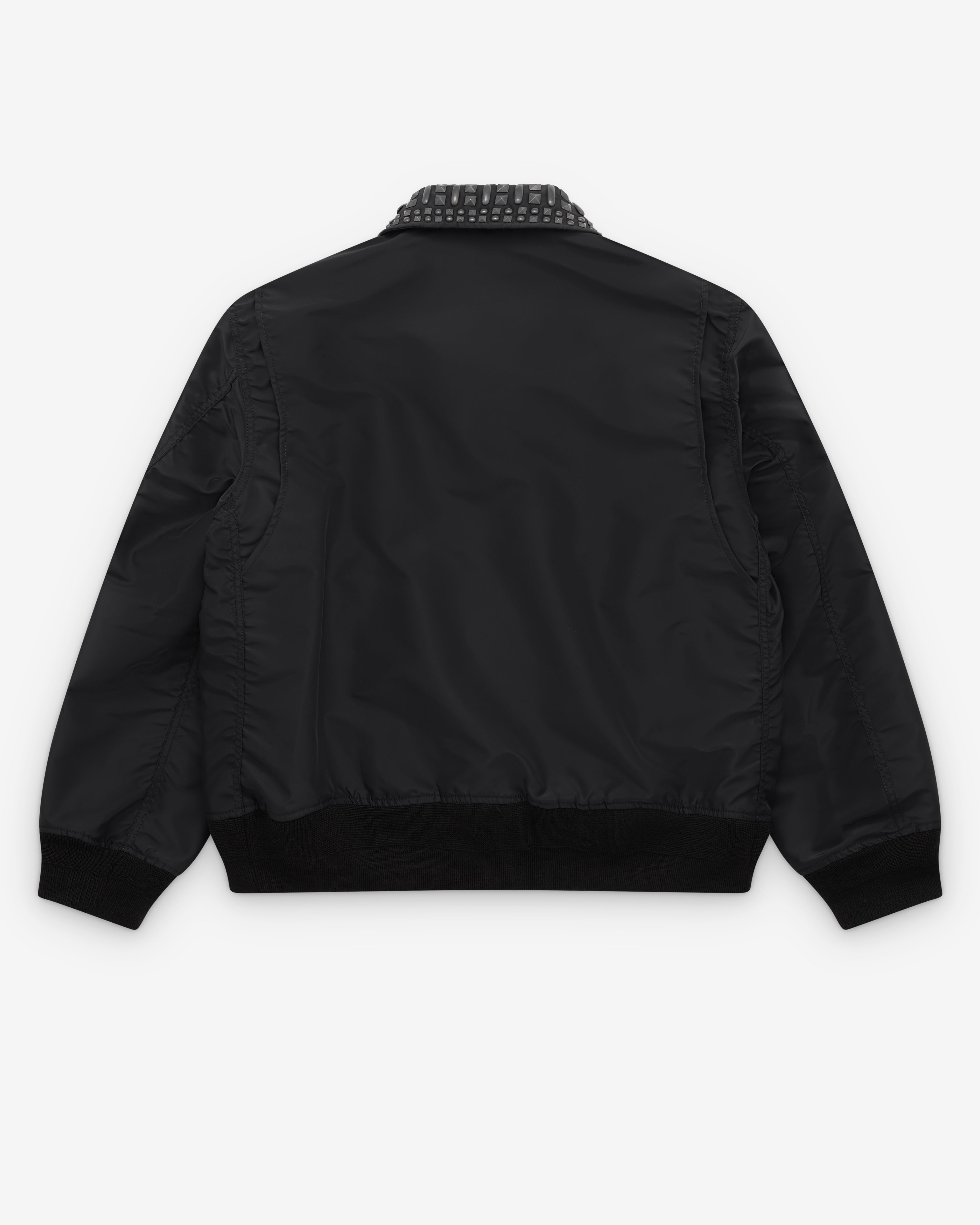 Sacai: Studded Nylon Twill Blouson (Black) | DSML E-SHOP
