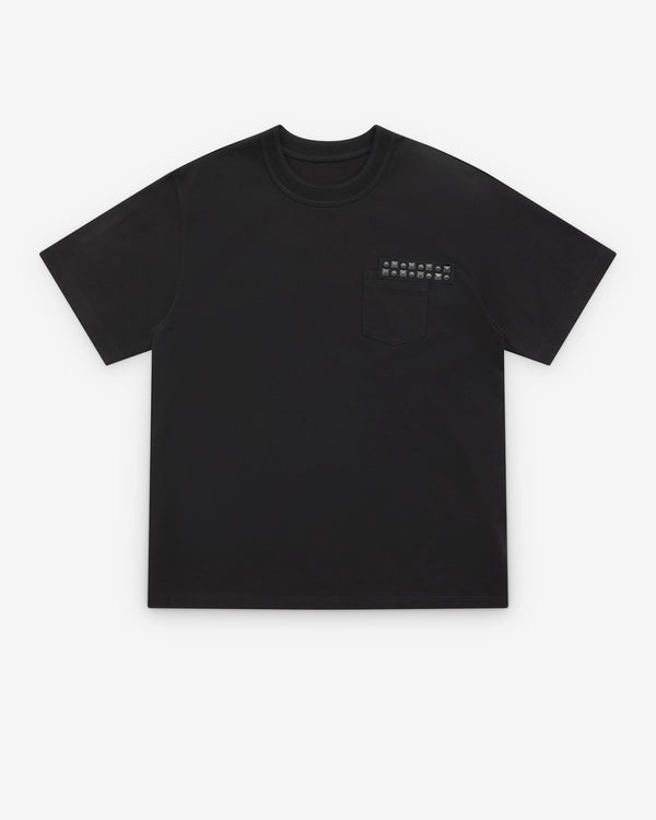 Sacai - Studded Cotton Jersey T-Shirt - (Black)