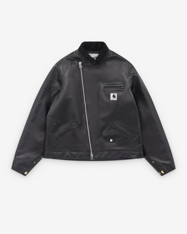 Sacai - Men's Carhartt WIP Leather Jacket - (Black)
