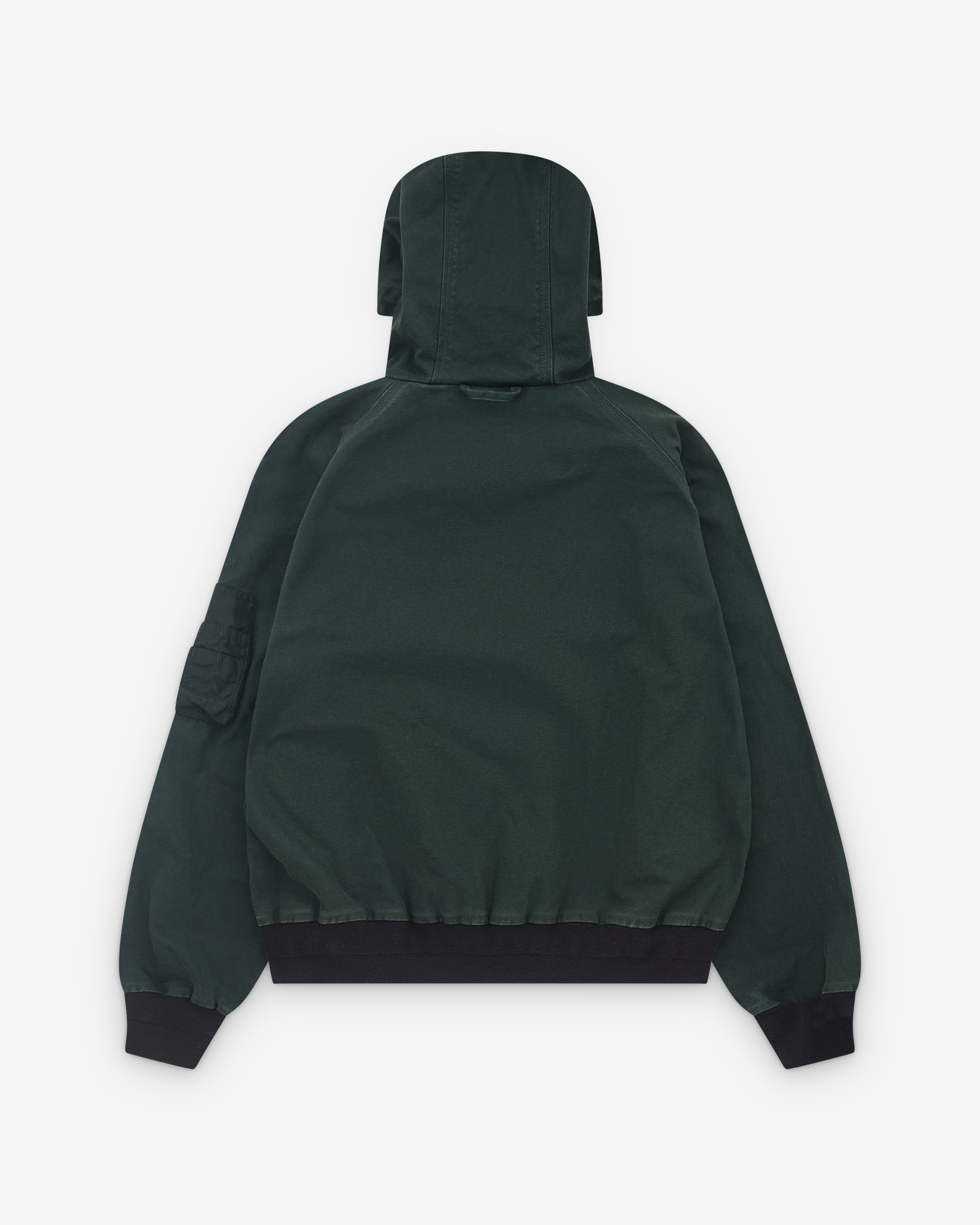 Sacai: Men's Carhartt WIP Canvas Hooded Jacket (Dark Green) | DSML