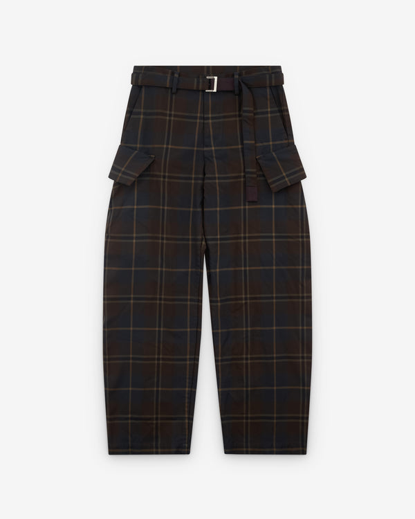sacai - Men’s Plaid Pants - (Brown Plaid)
