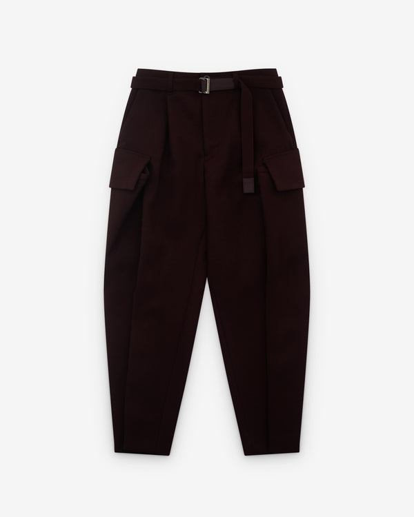 sacai - Men’s Wool Melton Pants - (Burgundy)