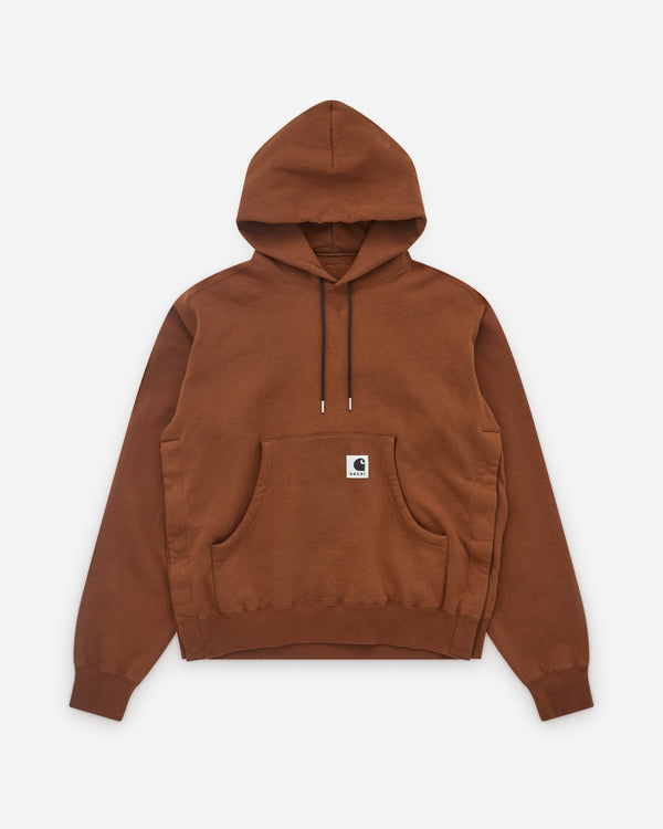 Sacai - Men's Carhartt WIP Jersey Hoodie - (Brown)