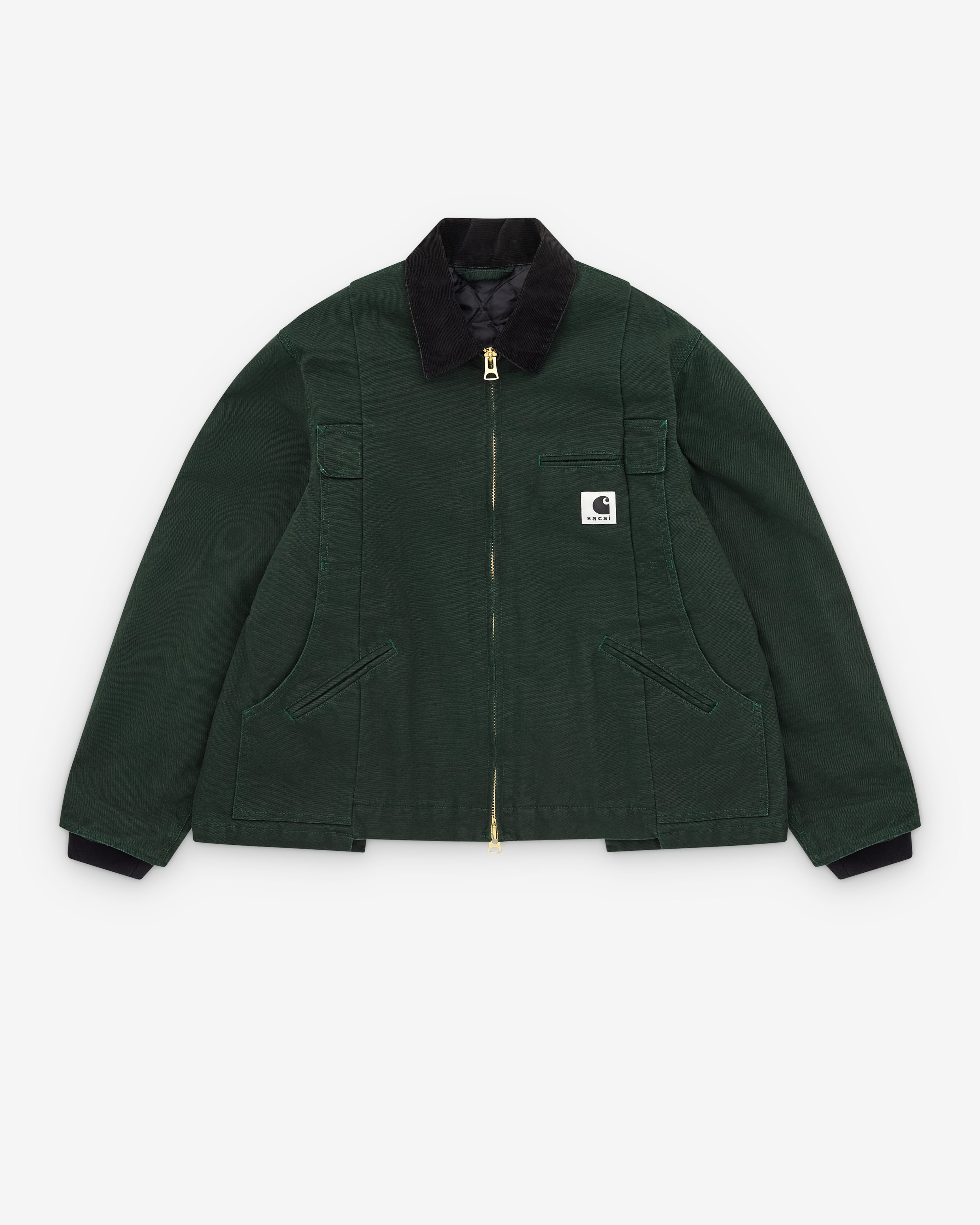Sacai: Men's Carhartt WIP Canvas Jacket (Dark Green) | DSML