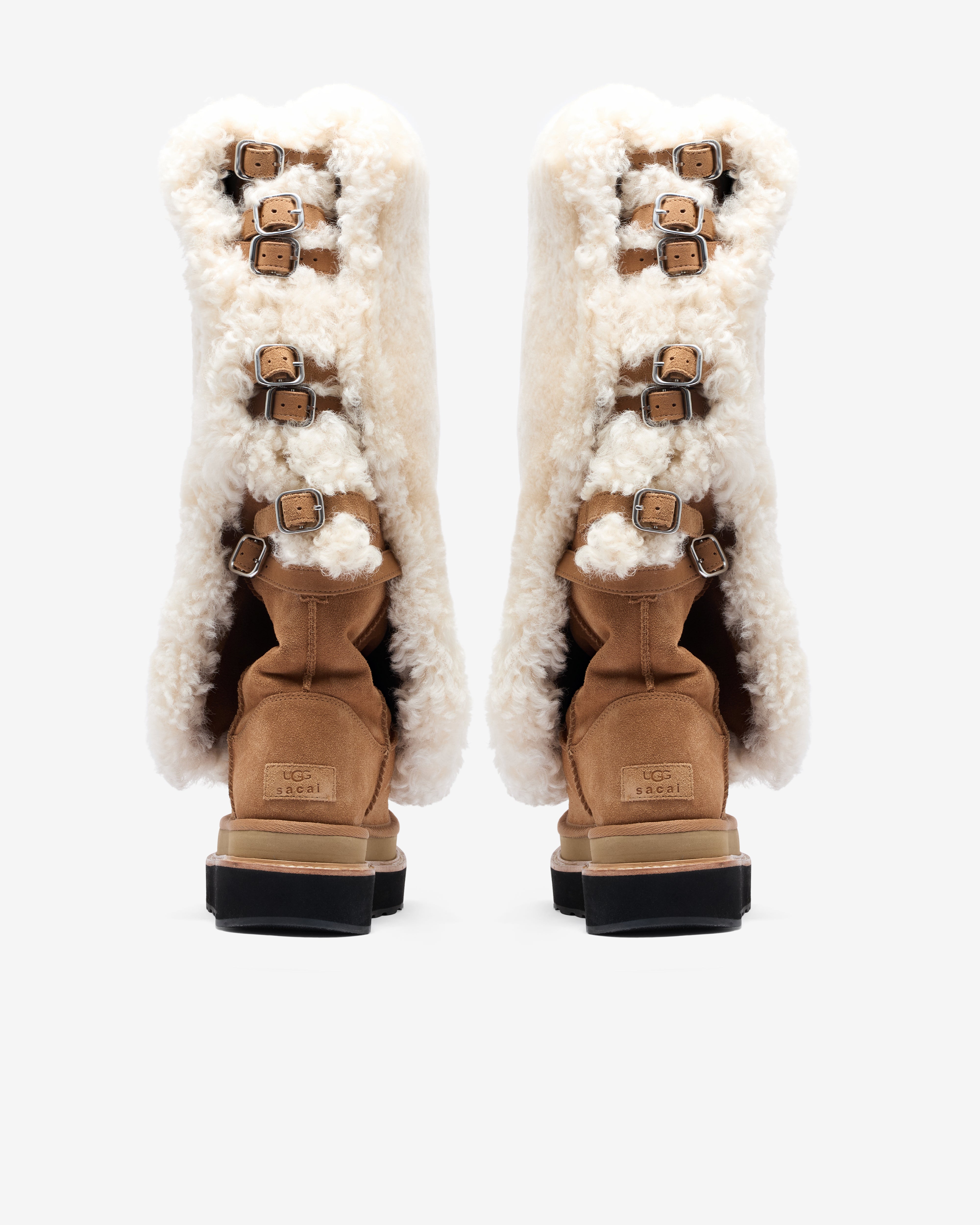 【新品未使用】UGG×Sacai Thigh High Boot 25 コラボ【sacai】×UGG Thigh High Boot ロングブーツ ファー (sacai