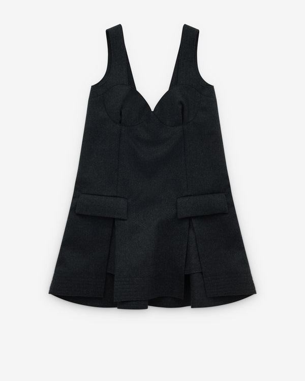 sacai - Women's Wool Mini Dress - (Charcoal)