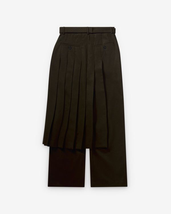 Sacai  - Women's Wool Flannel Pants - (Dark Brown)
